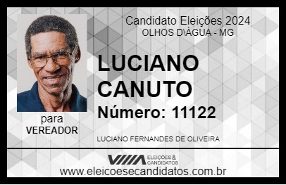 Candidato LUCIANO CANUTO 2024 - OLHOS D\ÁGUA - Eleições