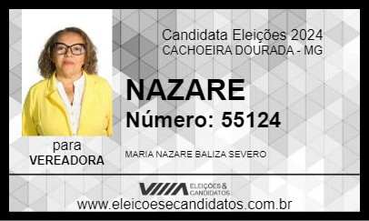 Candidato NAZARE 2024 - CACHOEIRA DOURADA - Eleições