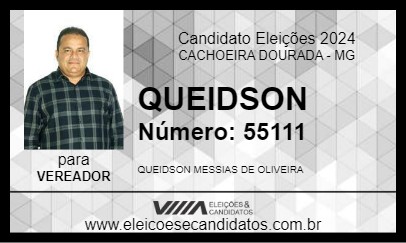 Candidato QUEIDSON 2024 - CACHOEIRA DOURADA - Eleições