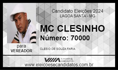 Candidato MC CLESINHO 2024 - LAGOA SANTA - Eleições