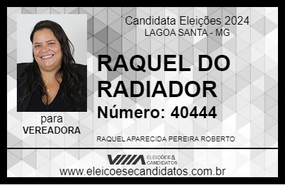 Candidato RAQUEL DO RADIADOR 2024 - LAGOA SANTA - Eleições