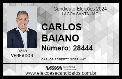 Candidato CARLOS BAIANO 2024 - LAGOA SANTA - Eleições