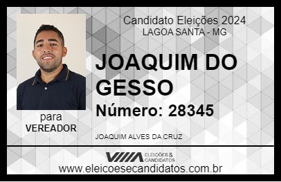 Candidato JOAQUIM DO GESSO 2024 - LAGOA SANTA - Eleições