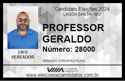 Candidato PROFESSOR GERALDO 2024 - LAGOA SANTA - Eleições