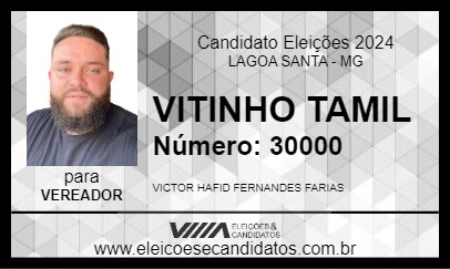 Candidato VITINHO TAMIL 2024 - LAGOA SANTA - Eleições