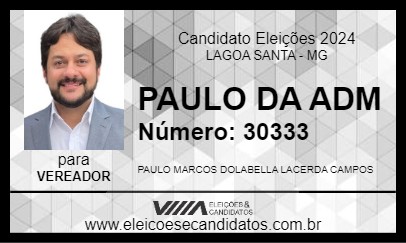 Candidato PAULO DA ADM 2024 - LAGOA SANTA - Eleições