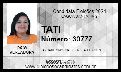 Candidato TATI 2024 - LAGOA SANTA - Eleições