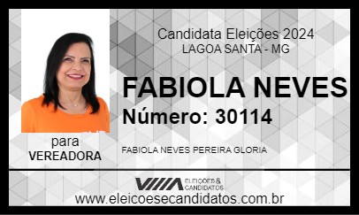 Candidato FABIOLA NEVES 2024 - LAGOA SANTA - Eleições