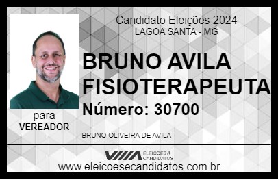 Candidato BRUNO AVILA FISIOTERAPEUTA 2024 - LAGOA SANTA - Eleições