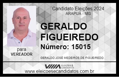 Candidato GERALDO FIGUEIREDO 2024 - ARAPUÁ - Eleições