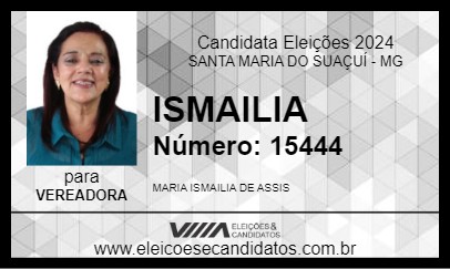 Candidato ISMAILIA 2024 - SANTA MARIA DO SUAÇUÍ - Eleições