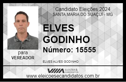 Candidato ELVES GODINHO 2024 - SANTA MARIA DO SUAÇUÍ - Eleições