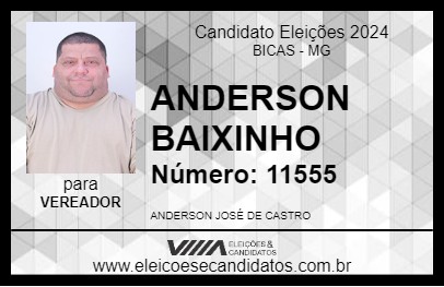 Candidato ANDERSON BAIXINHO 2024 - BICAS - Eleições