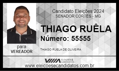 Candidato THIAGO RUÊLA 2024 - SENADOR CORTES - Eleições