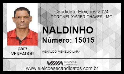 Candidato NALDINHO 2024 - CORONEL XAVIER CHAVES - Eleições