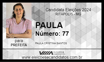 Candidato PAULA 2024 - RITÁPOLIS - Eleições