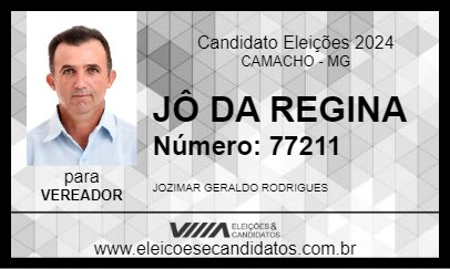 Candidato JÔ DA REGINA 2024 - CAMACHO - Eleições