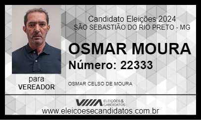 Candidato OSMAR MOURA 2024 - SÃO SEBASTIÃO DO RIO PRETO - Eleições