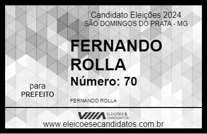 Candidato FERNANDO ROLLA 2024 - SÃO DOMINGOS DO PRATA - Eleições