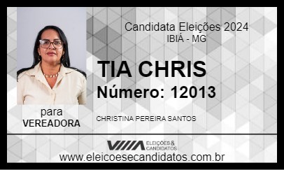 Candidato TIA CHRIS 2024 - IBIÁ - Eleições