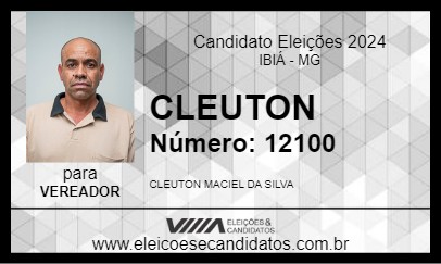 Candidato CLEUTON 2024 - IBIÁ - Eleições