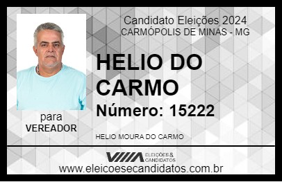 Candidato HELIO DO CARMO 2024 - CARMÓPOLIS DE MINAS - Eleições