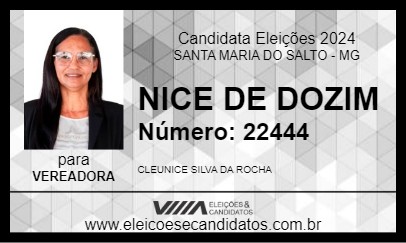 Candidato NICE DE DOZIM 2024 - SANTA MARIA DO SALTO - Eleições