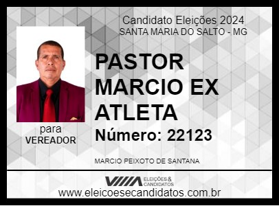 Candidato PASTOR MARCIO EX ATLETA 2024 - SANTA MARIA DO SALTO - Eleições