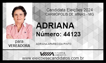 Candidato ADRIANA 2024 - CARMÓPOLIS DE MINAS - Eleições