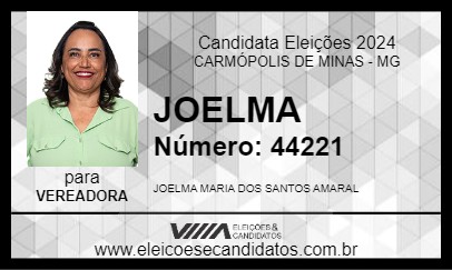 Candidato JOELMA 2024 - CARMÓPOLIS DE MINAS - Eleições