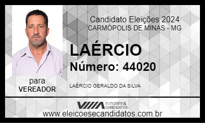 Candidato LAÉRCIO 2024 - CARMÓPOLIS DE MINAS - Eleições