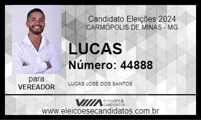 Candidato LUCAS 2024 - CARMÓPOLIS DE MINAS - Eleições