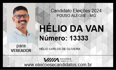 Candidato HÉLIO DA VAN 2024 - POUSO ALEGRE - Eleições