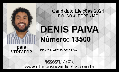 Candidato DENIS PAIVA 2024 - POUSO ALEGRE - Eleições