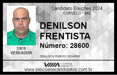 Candidato DENILSON FRENTISTA 2024 - CURVELO - Eleições