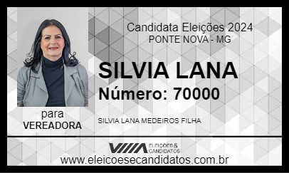 Candidato SILVIA LANA 2024 - PONTE NOVA - Eleições