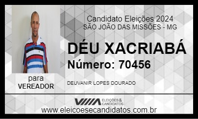 Candidato DÉU XACRIABÁ 2024 - SÃO JOÃO DAS MISSÕES - Eleições