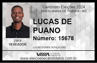 Candidato LUCAS DE PUANO 2024 - SANTA MARIA DE ITABIRA - Eleições