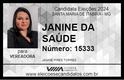 Candidato JANINE DA SAÚDE 2024 - SANTA MARIA DE ITABIRA - Eleições