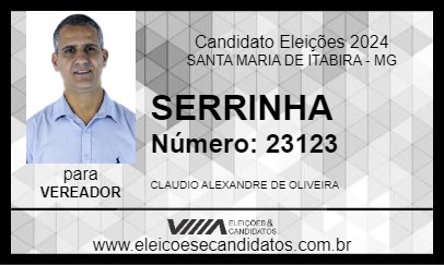 Candidato SERRINHA 2024 - SANTA MARIA DE ITABIRA - Eleições