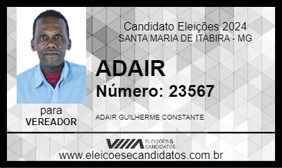 Candidato ADAIR 2024 - SANTA MARIA DE ITABIRA - Eleições