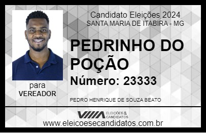 Candidato PEDRINHO DO POÇÃO 2024 - SANTA MARIA DE ITABIRA - Eleições