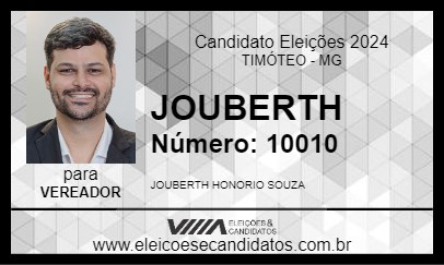 Candidato JOUBERTH 2024 - TIMÓTEO - Eleições