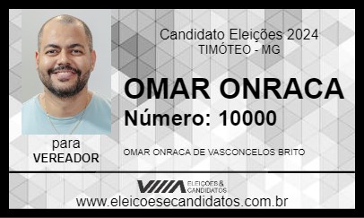 Candidato OMAR ONRACA 2024 - TIMÓTEO - Eleições