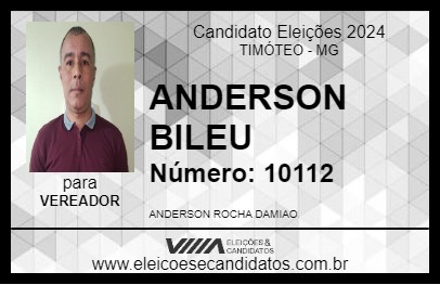 Candidato ANDERSON BILEU 2024 - TIMÓTEO - Eleições