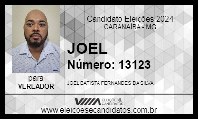 Candidato JOEL PROFESSOR 2024 - CARANAÍBA - Eleições