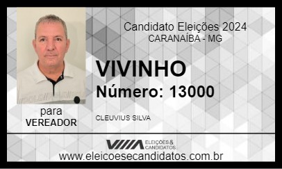 Candidato VIVINHO 2024 - CARANAÍBA - Eleições