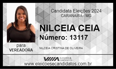 Candidato NILCEIA CEIA 2024 - CARANAÍBA - Eleições