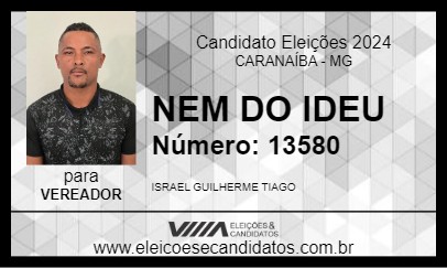 Candidato NEM DO IDEU 2024 - CARANAÍBA - Eleições