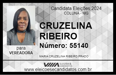 Candidato CRUZELINA RIBEIRO 2024 - COLUNA - Eleições